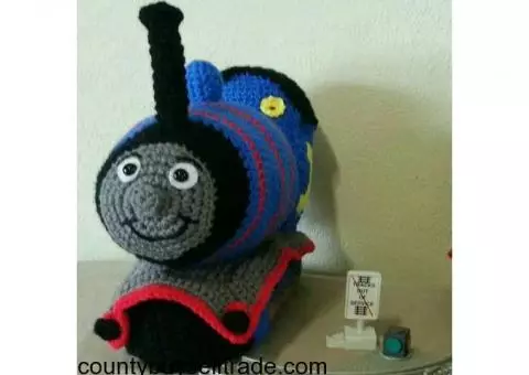 Hand Crochet Toys, Hats, Wrist Warmers, Football Blanket and more!